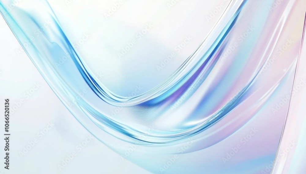 Naklejka premium Abstract Blue and White Curved Lines