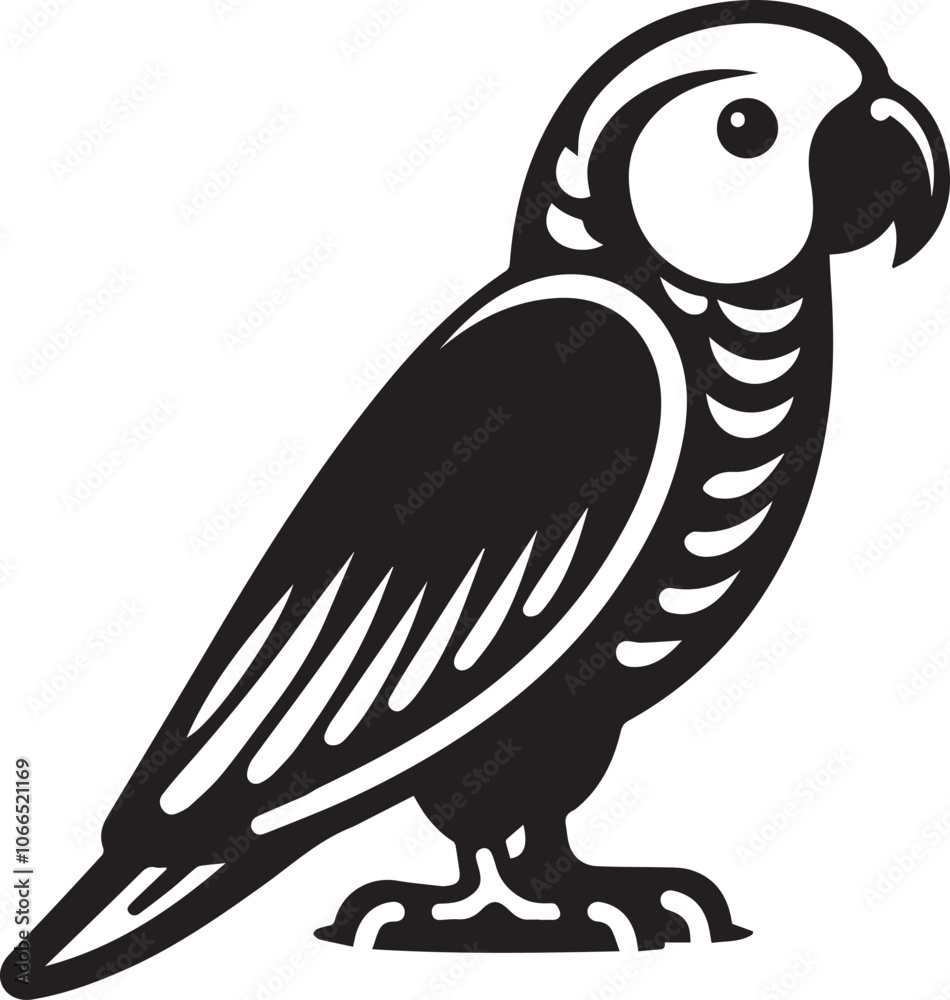 Obraz premium beautiful simple parrot vector 