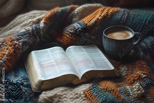 Bible with coffee and journal