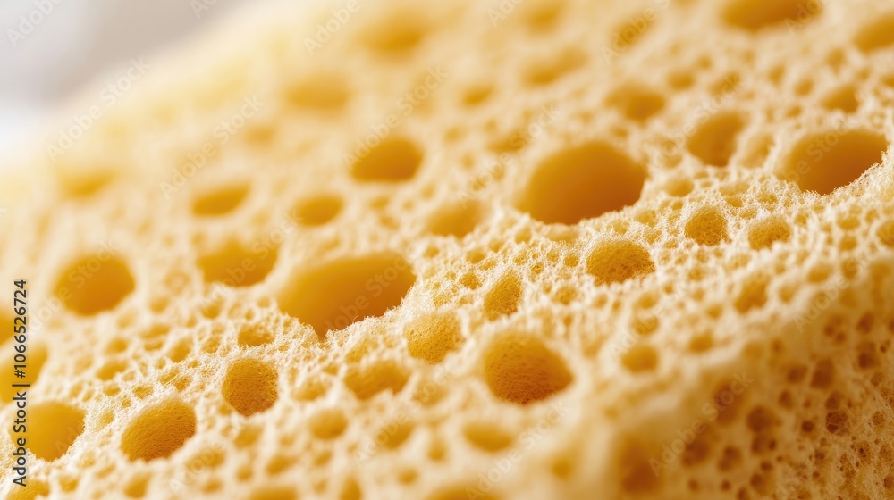 Close-up detail of a cellulose sponge emphasizing its texture, ideal for various household jobs, with ample copy space to highlight its functionality and versatility. Close-up detail of a cellulose sponge emphasizing its texture, ideal for various household jobs, with ample copy space to highlight its functionality and versatility.