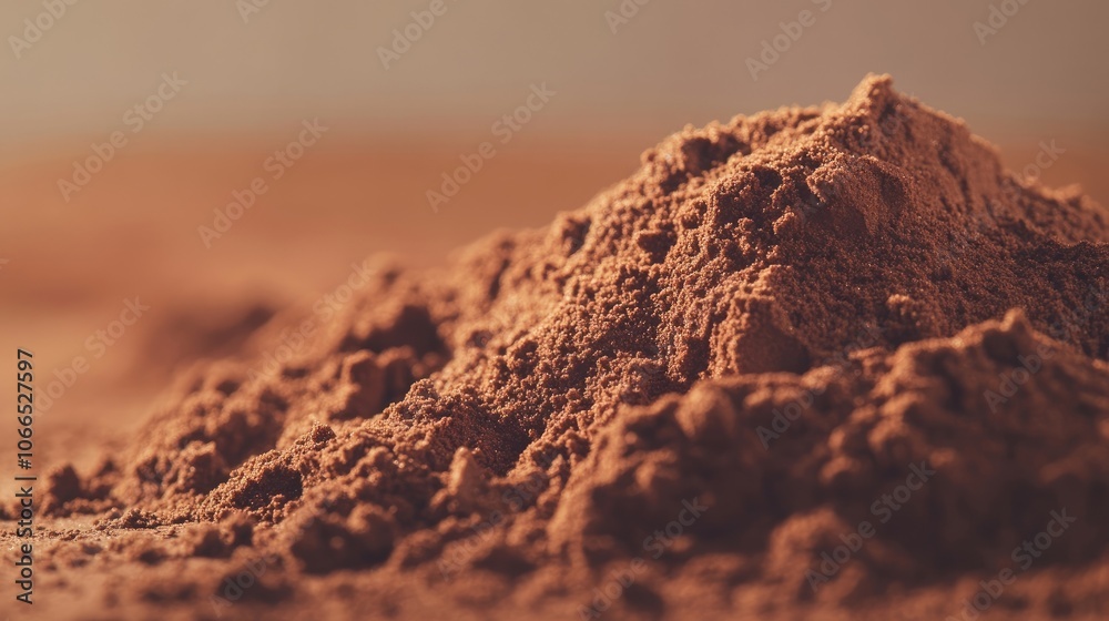 Soft, isolated pile of vanillin brown powder on a neutral background, highlighting the fine texture and rich color of the vanillin brown powder for versatile use. Soft, isolated pile of vanillin brown powder on a neutral background, highlighting the fine texture and rich color of the vanillin brown powder for versatile use.