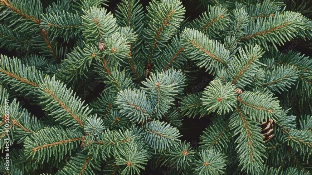 Cozy holiday greeting card featuring a close-up of a green fir tree, creating a warm and inviting atmosphere with ample space for personal messages and designs. Cozy holiday greeting card featuring a close-up of a green fir tree, creating a warm and inviting atmosphere with ample space for personal messages and designs.