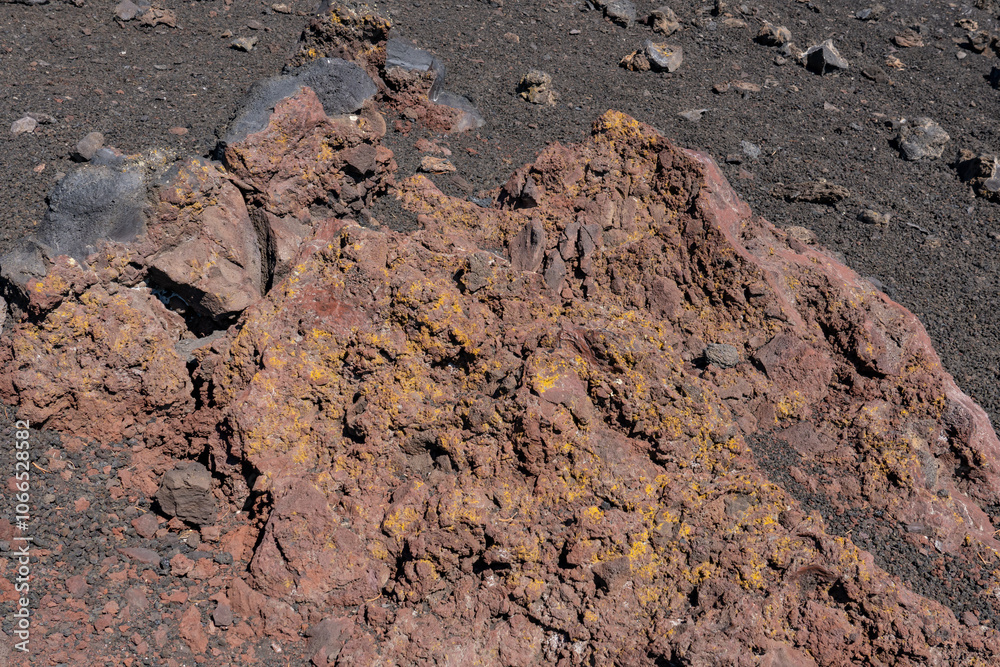 Craters of the Moon National Monument & Preserve. Volcanic Field. Idaho's eastern Snake River Plain. Rafted Blocks from the North Crater Cinder Cone Craters of the Moon National Monument & Preserve. Volcanic Field. Idaho's eastern Snake River Plain. Rafted Blocks from the North Crater Cinder Cone