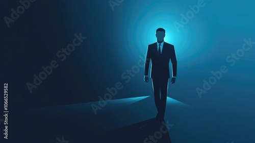 Walking Towards a Bright Future: A Silhouette of Success and Opportunity