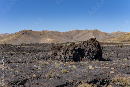 Rafted Blocks  from North Crater Cinde. North Crater Pahoehoe Flow. North Crater Flow Trail / Craters of the Moon National Monument & Preserve. Volcanic Field. Idaho's eastern Snake River Plain.  photo