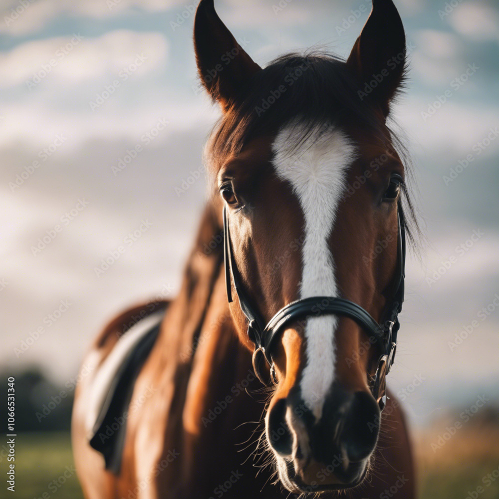 Obraz premium Horse Photograph Closeup