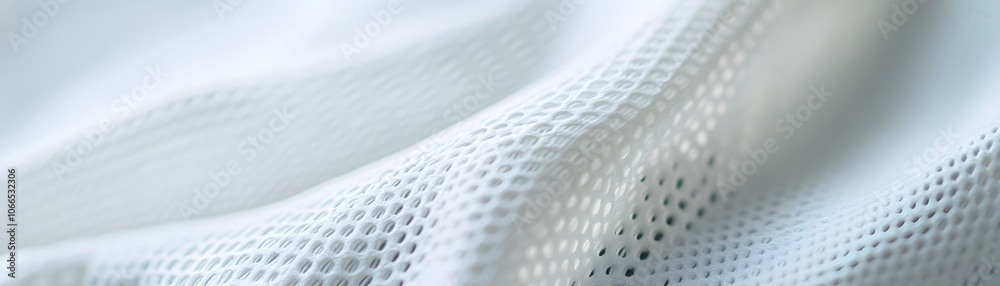 Close-up of White Perforated Fabric with a Smooth Texture Close-up of White Perforated Fabric with a Smooth Texture