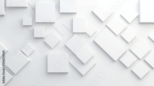 Bright white grey geometric abstract corporate motion background, seamless loop design, ideal for presentations or digital media, offering a clean and modern aesthetic.