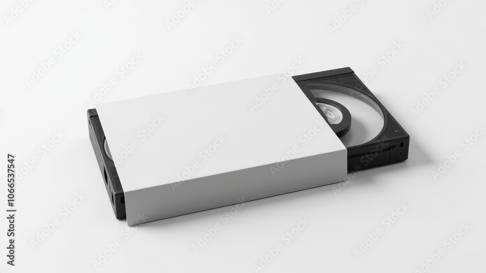 High-quality VHS cassette mockup with blank sleeve, perfect for showcasing retro-themed designs. High-quality VHS cassette mockup with blank sleeve, perfect for showcasing retro-themed designs.