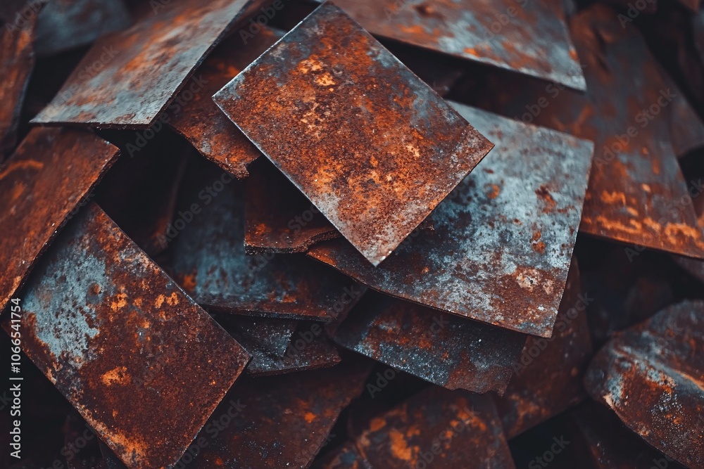 Abstract Texture of Rusty Metal Sheets - Industrial Background Abstract Texture of Rusty Metal Sheets - Industrial Background