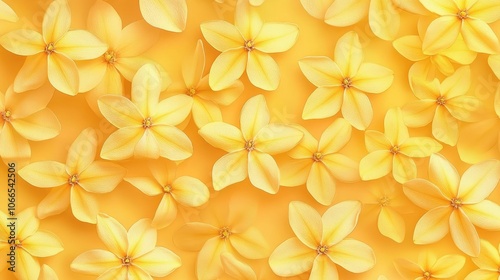 Yellow Jasmine flower pattern creates a vibrant background, highlighting the beauty of Leptodermis oblonga. This yellow jasmine flower pattern offers ample copy space for design needs.