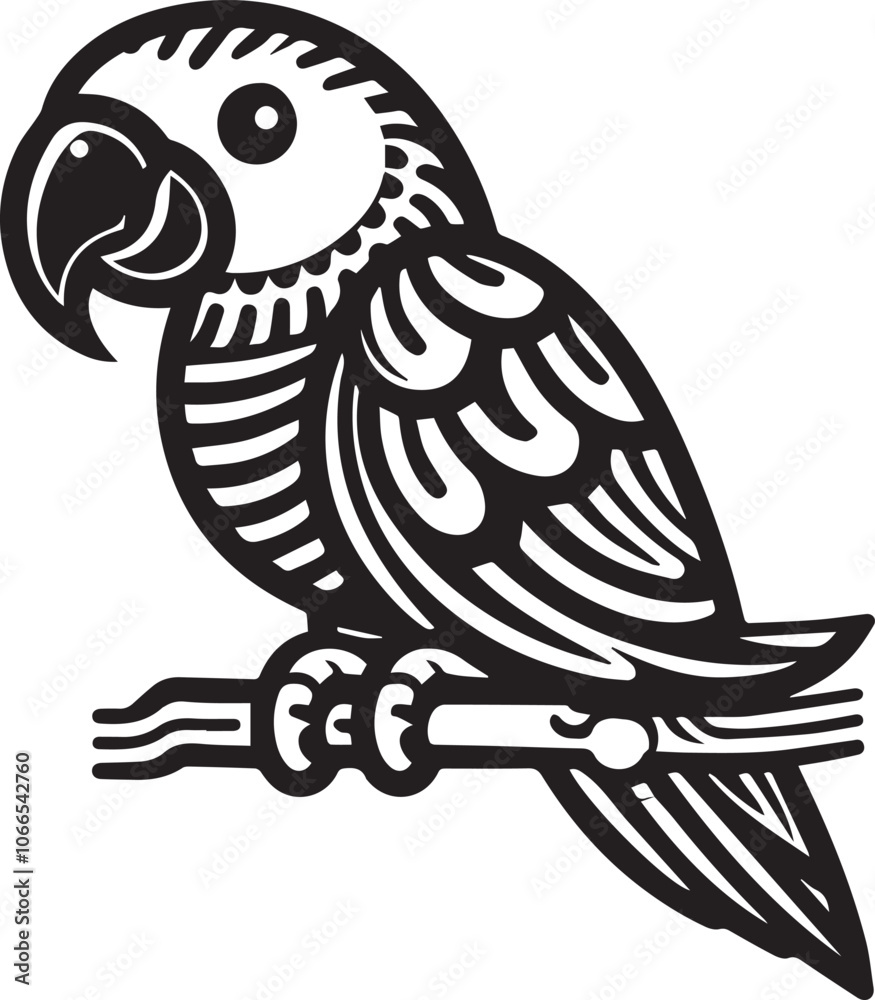 Obraz premium beautiful simple parrot vector 