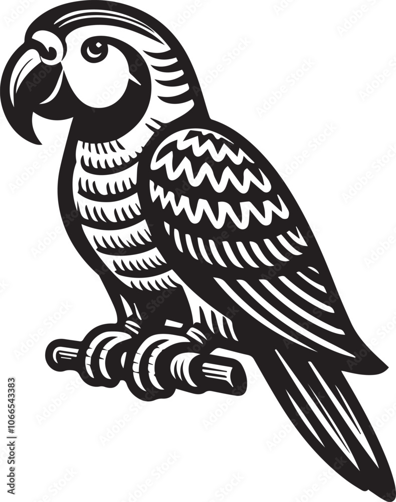 Obraz premium beautiful simple parrot vector 