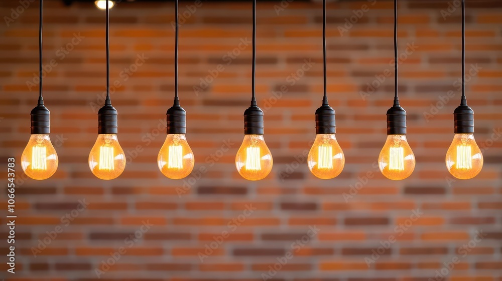 Suspended Edison bulbs above the table, dimmed for a warm glow, wedding table lighting, blending modern style with vintage charm, 3D illustration Suspended Edison bulbs above the table, dimmed for a warm glow, wedding table lighting, blending modern style with vintage charm, 3D illustration