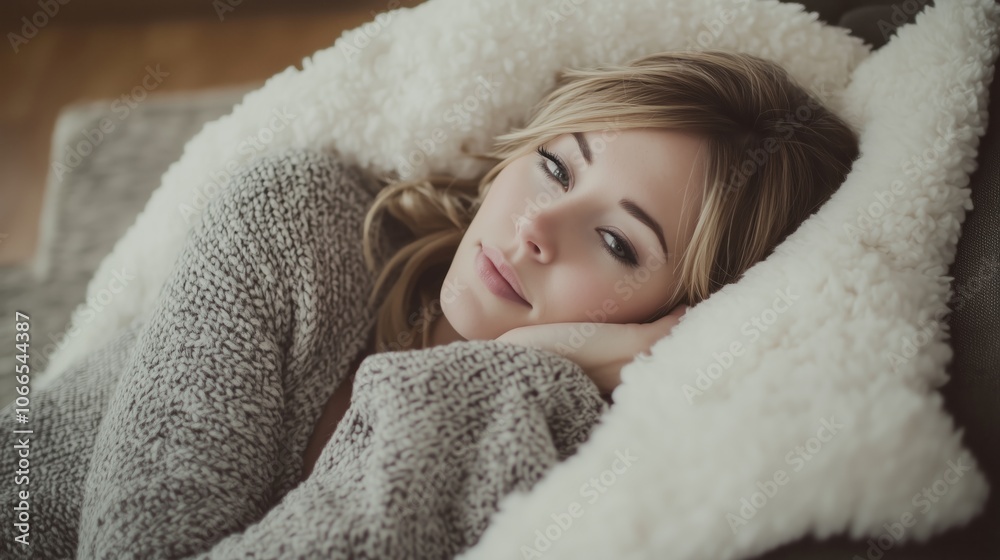 beautiful woman sleeping on the sofa beautiful woman sleeping on the sofa