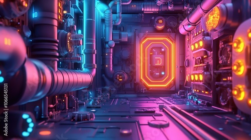 Futuristic Neon Corridor