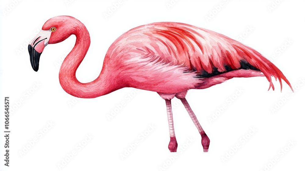 Obraz premium Watercolor Flamingo Art for Creative Projects