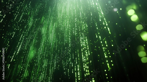 Green Digital Rain