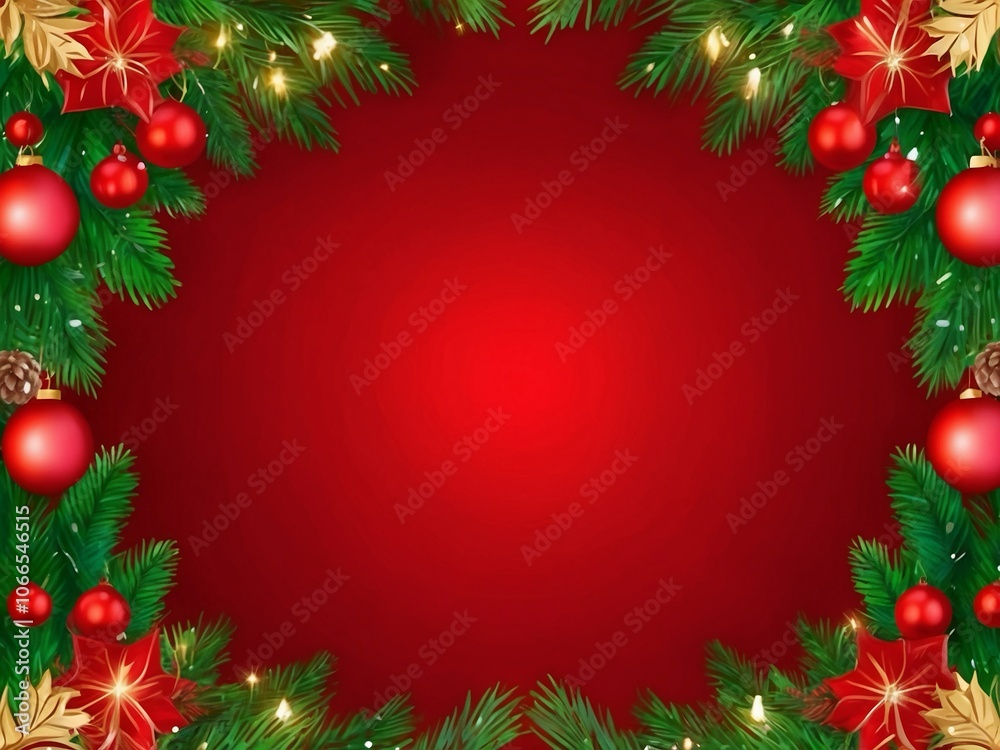 christmas background with christmas tree branches and balls christmas background with christmas tree branches and balls