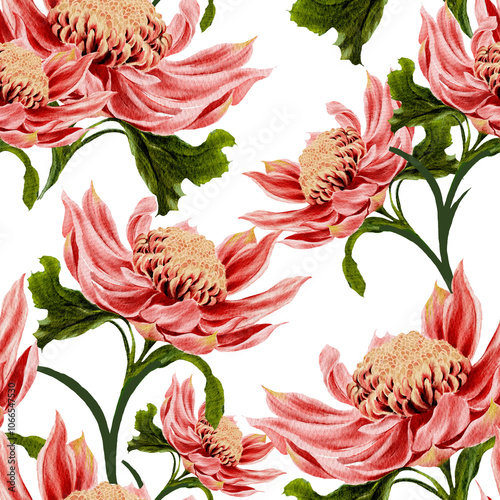 Beautiful seamless pattern with floral background.