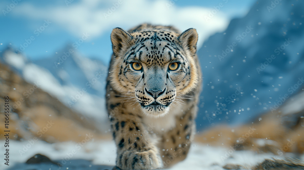 Stealth in Motion: Snow Leopard’s Focused Pursuit Stealth in Motion: Snow Leopard’s Focused Pursuit
