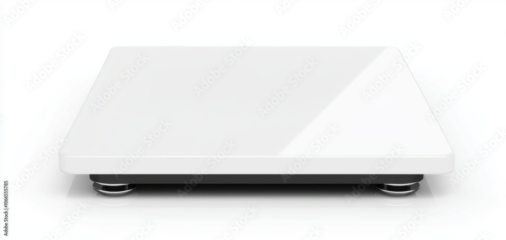 Digital kitchen scale with display isolated on white 3D illustration, isolated on white background