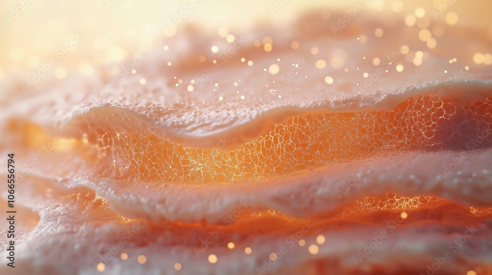 Cross Section of Skin Layers Highlighting Collagen Structure Cross Section of Skin Layers Highlighting Collagen Structure