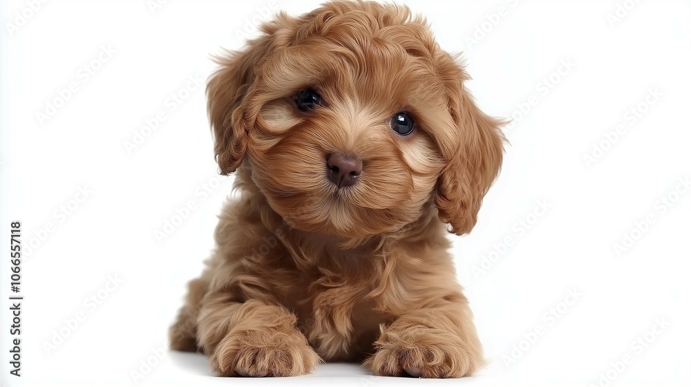 Adorable Cockapoo Puppy with Fluffy Ears Adorable Cockapoo Puppy with Fluffy Ears
