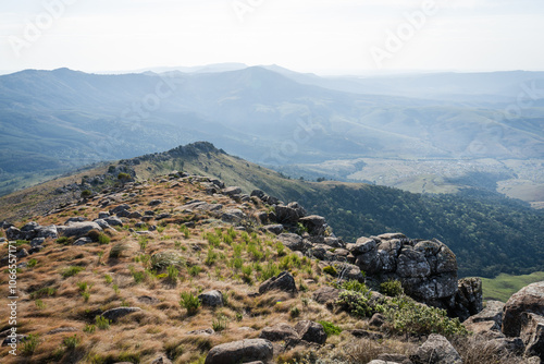 View from a mountain peak in the eastern cape photo