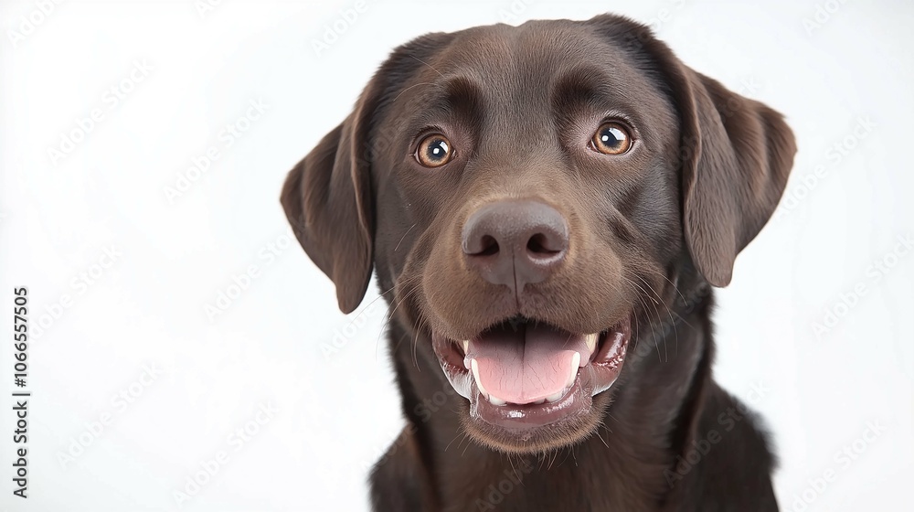 Fototapeta premium Happy Labrador Retriever with Playful Expression