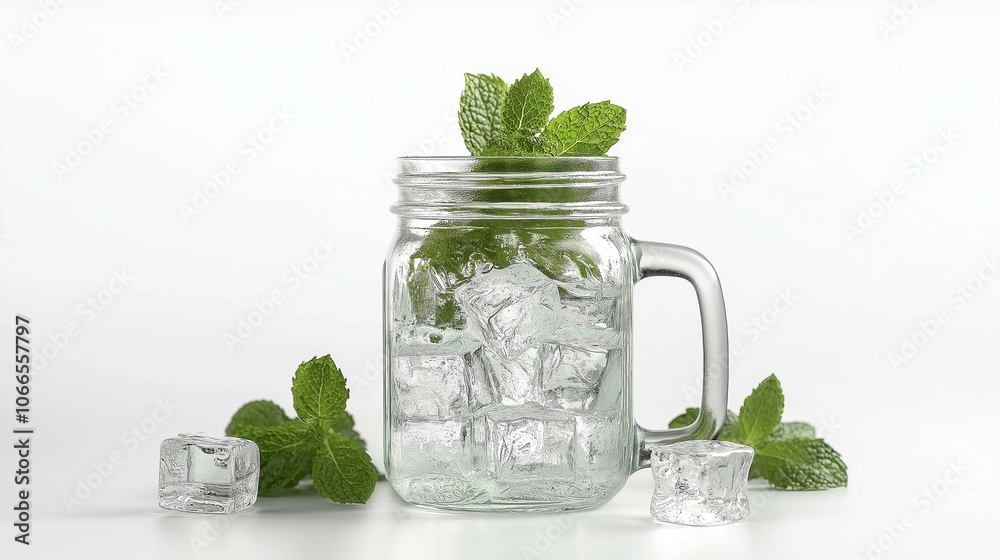Refreshing Mint Lemonade in a Mason Jar Refreshing Mint Lemonade in a Mason Jar
