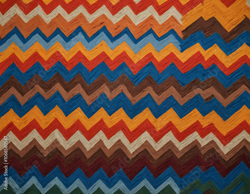 Top view photo of a herringbone pattern texture indoors weaving