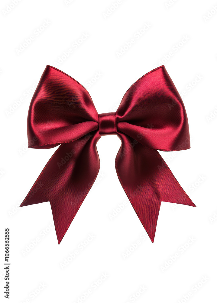 Elegant red satin bow with ribbon, decorative gift wrapping element, luxurious festive decoration isolated on transparent background, holiday or event embellishment, fabric texture Elegant red satin bow with ribbon, decorative gift wrapping element, luxurious festive decoration isolated on transparent background, holiday or event embellishment, fabric texture