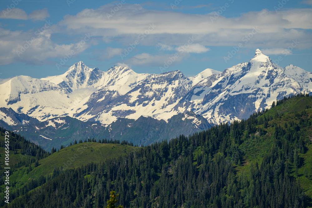 The Glockner Group mountains on a sunny day The Glockner Group mountains on a sunny day