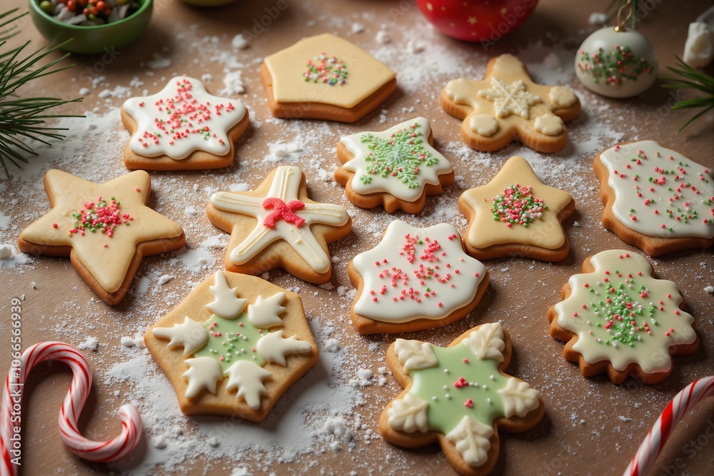 Christmas Cookies Festive Dessert Table Decoration Holiday Baking Christmas Cookies Festive Dessert Table Decoration Holiday Baking