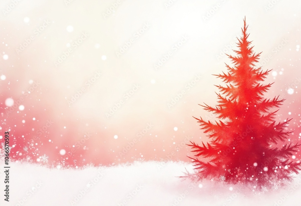 Vibrant watercolor abstract Christmas background featuring red tree against soft, dreamy backdrop. Perfect for holiday themed designs and festive projects Vibrant watercolor abstract Christmas background featuring red tree against soft, dreamy backdrop. Perfect for holiday themed designs and festive projects