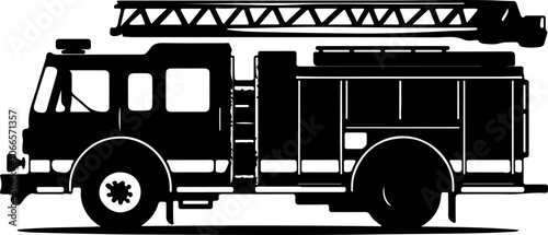 Vector Illustration of a Fire Truck