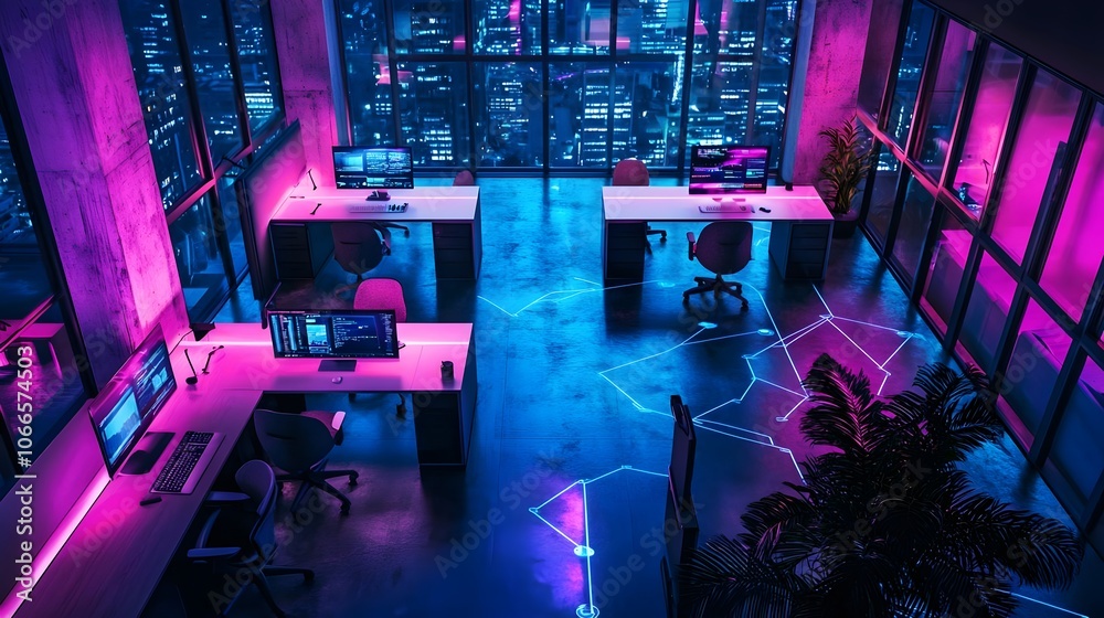 High-Tech Co-Working Space with Cyber-Inspired Design and Digital Interaction High-Tech Co-Working Space with Cyber-Inspired Design and Digital Interaction