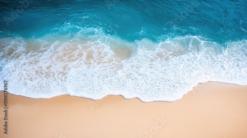 Tranquil Ocean Waves on Sandy Shoreline