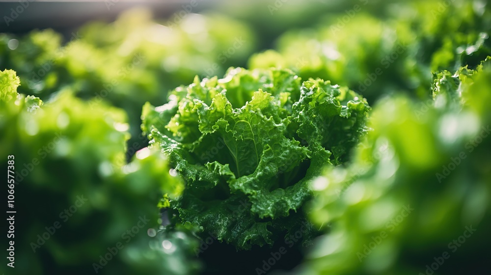 Hydroponic farm growing fresh green lettuce Hydroponic farm growing fresh green lettuce