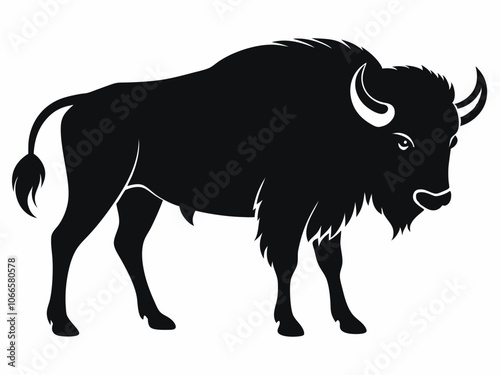 buffalo silhouette silhouette vector illustration