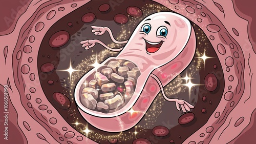 A mitochondria charming and winsome produces energy	
