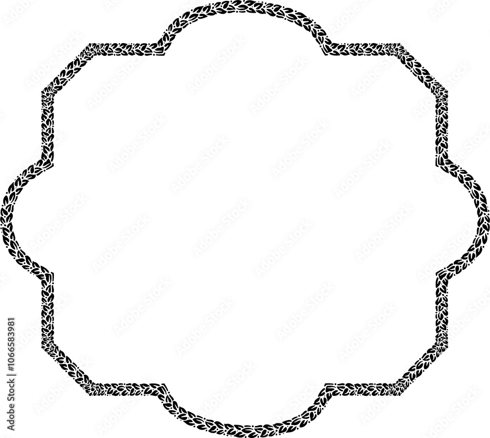 Square shape Chain round frame Chain let design texture decorative vintage frames silhouette black ornamental label frames banners vector retro badges elements symbols ornate ribbon borders isolated