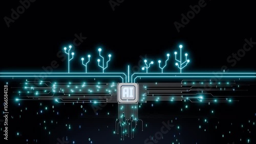 AI Circuit Integration and Data Flow Animation