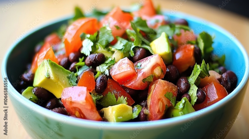 Vibrant Mexican Black Bean and Avocado Salad Bowl Vibrant Mexican Black Bean and Avocado Salad Bowl
