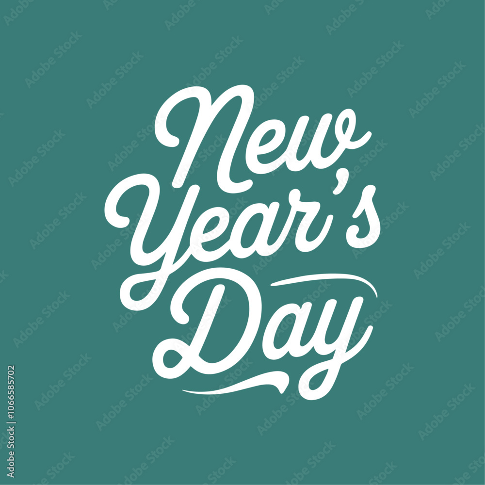 new year's day typography vector illustration template.New years day Template background text design new year's day typography vector illustration template.New years day Template background text design