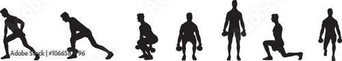 Vector Silhouette Collection: Clean and Bold Designs Muscular man isolated on the white background