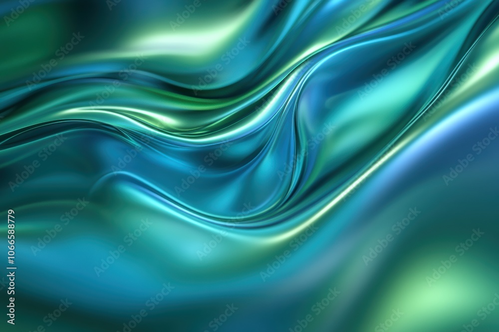 Fototapeta premium Modern digital circuit board pattern with neon blue and green glowing pathways
