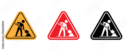 under construction road sign vector