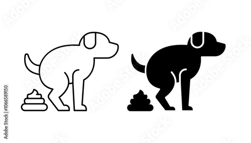 no dog poop icon sign vector